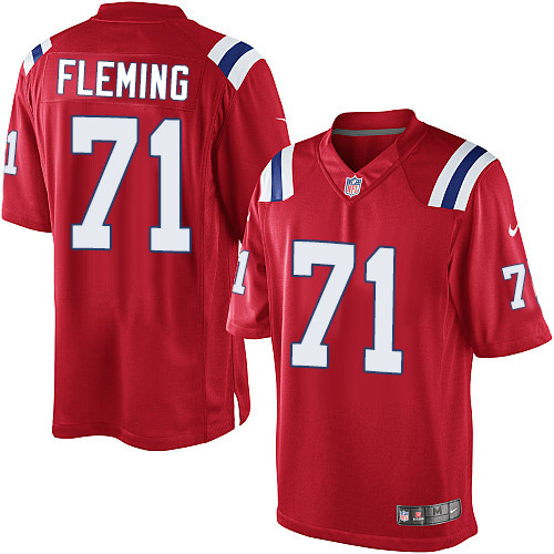 Men's Limited Cameron Fleming Nike Jersey Red Alternate - #71 NFL New England Patriots